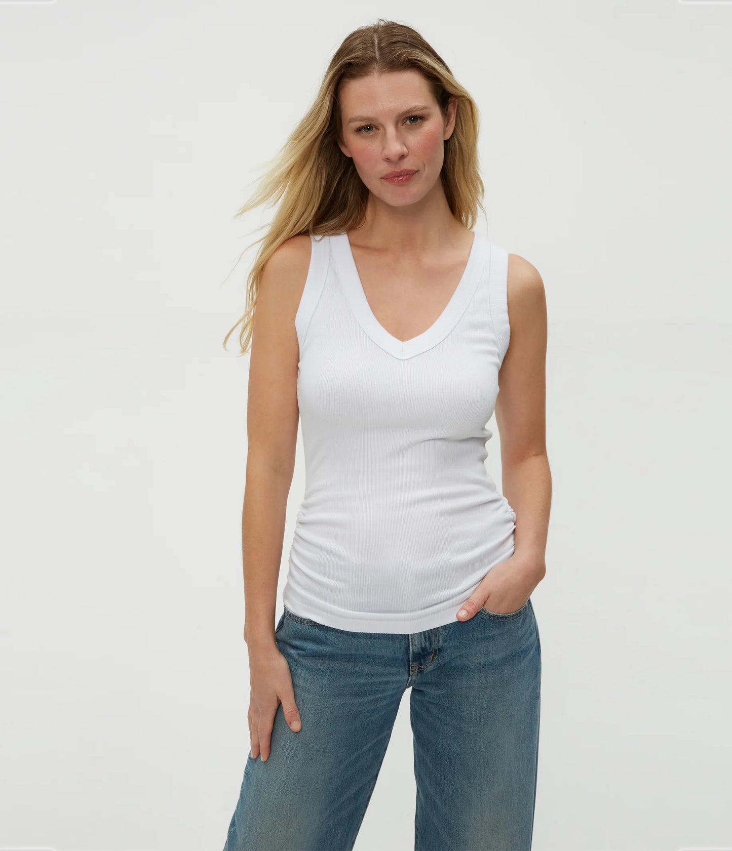 Blanche Ribbed Tank