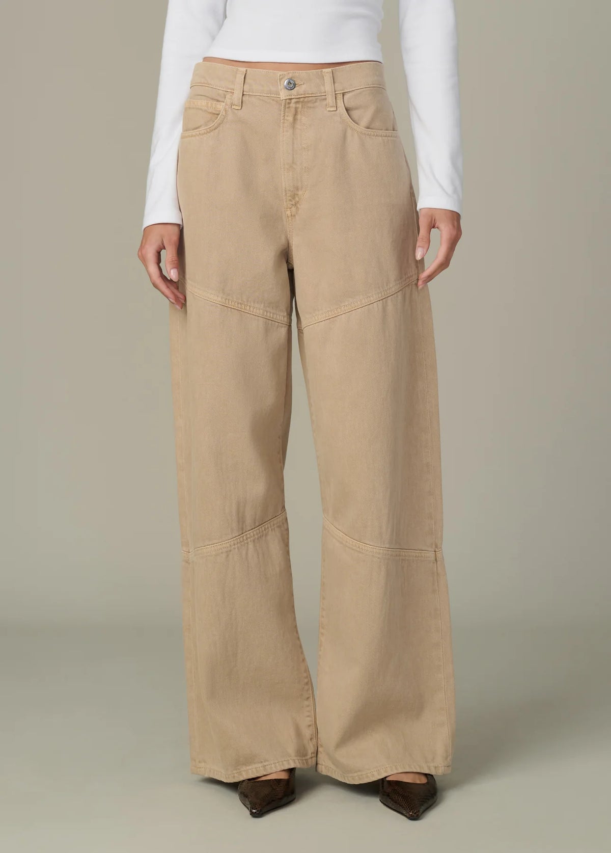 Joe's Jeans Harlowe Seamed Jean in Tiger's Eye wash, alternate view