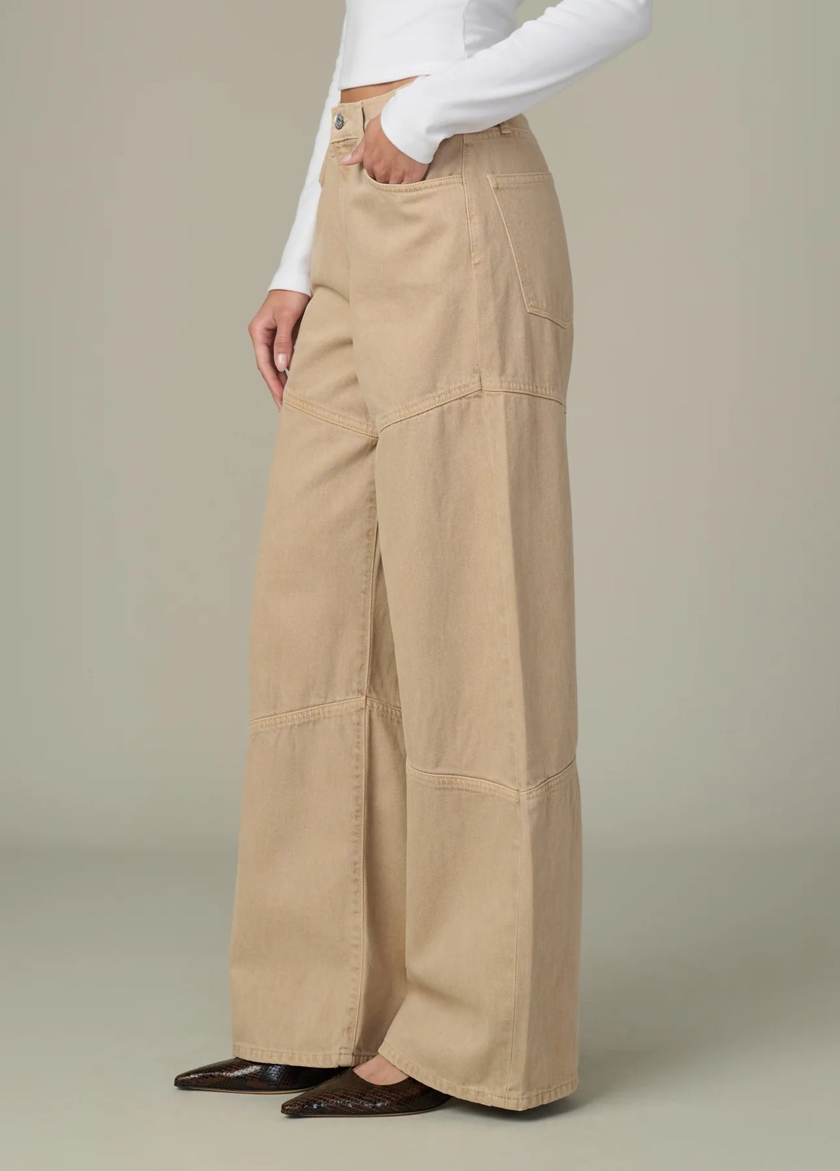 Joe's Jeans Harlowe Seamed Jean in Tiger's Eye wash, alternate view
