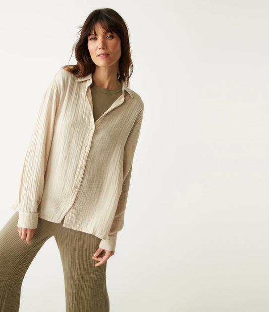 Leo Gauze Button Down Shirt