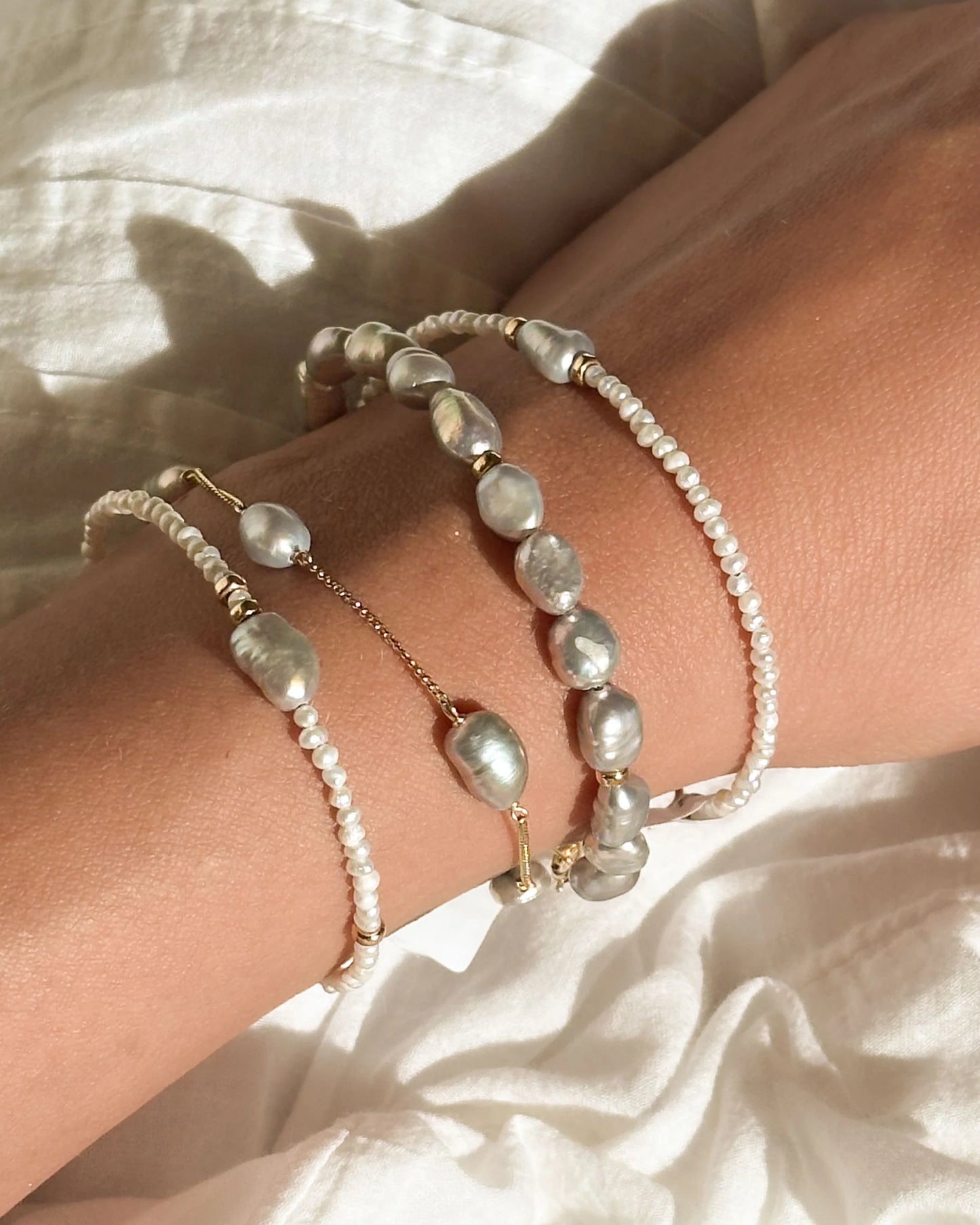 Grey Pearl Bracelet