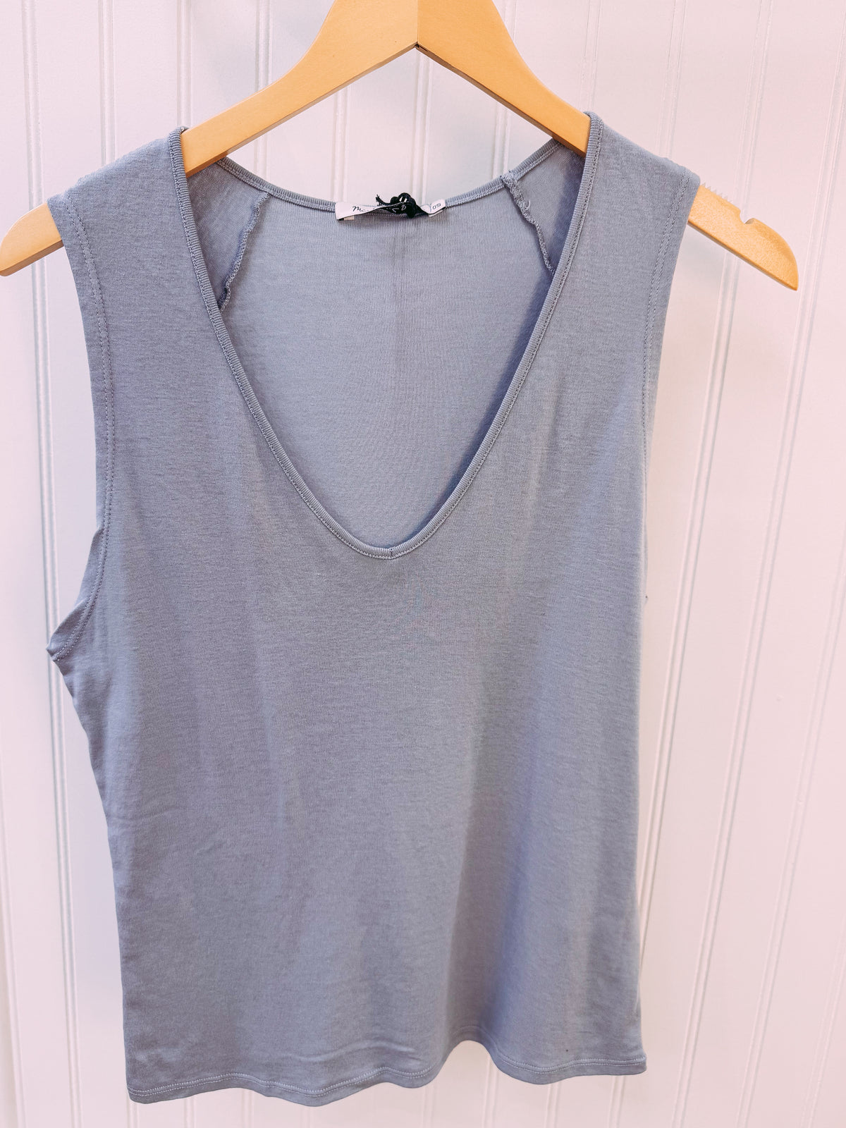 Michael Stars Gai V-Neck Cap Sleeve Tank