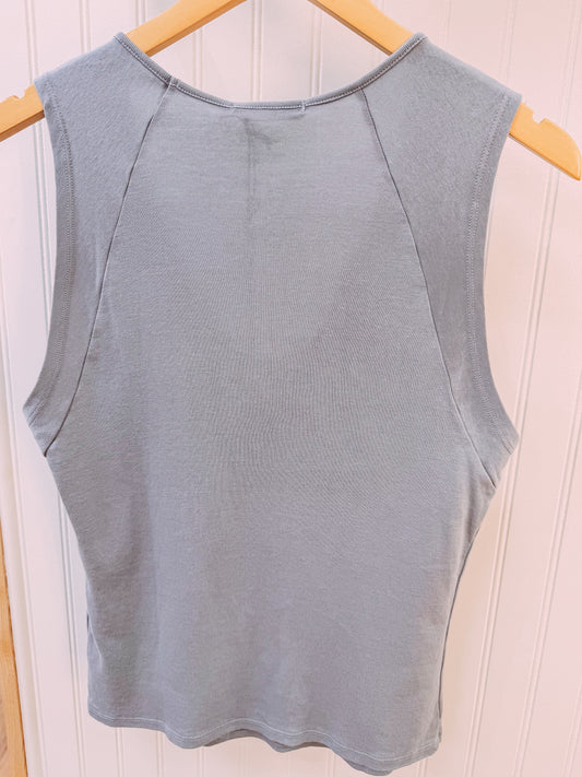 Michael Stars Gai V-Neck Cap Sleeve Tank, alternate view