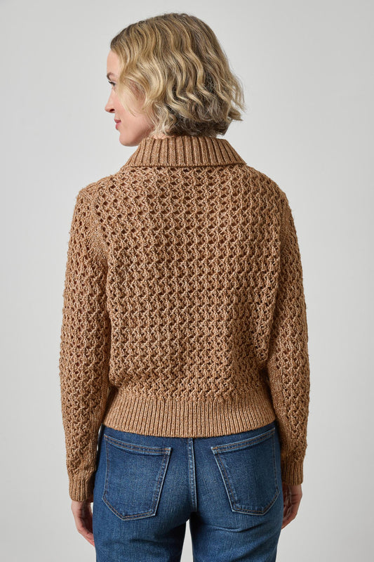 Textured Polo Sweater