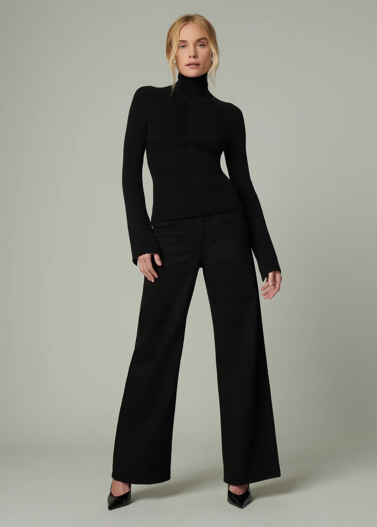Joe's Jeans Lou Lou jeans in black, alternate view