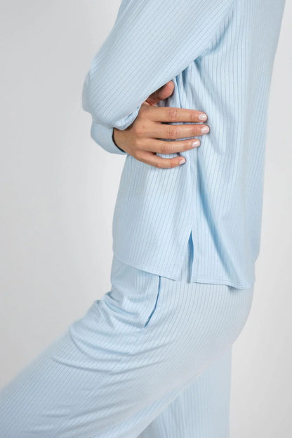 Cannes Pinstripe Long Set