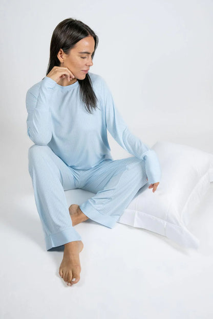 Cannes Pinstripe Long Set