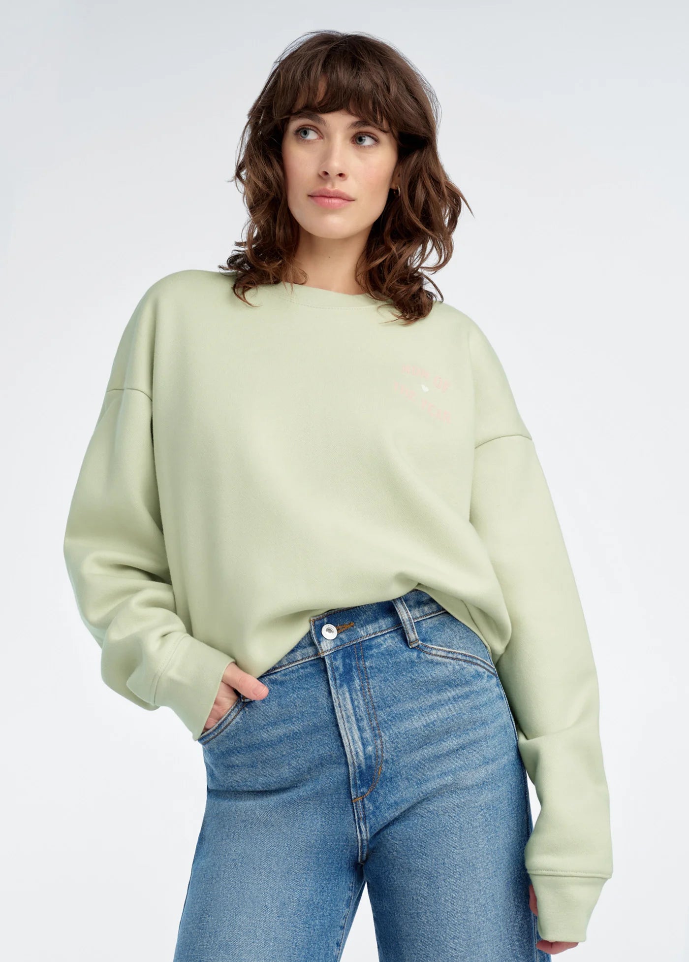 Mom Of The Year Chest Logo Sweatshirt