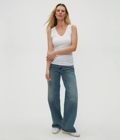 Blanche Ribbed Tank