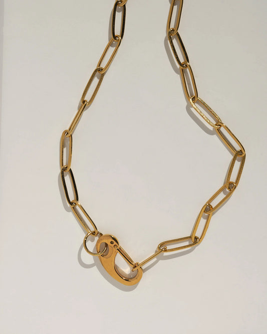 Kozakh Carabiner Large Necklace in gold