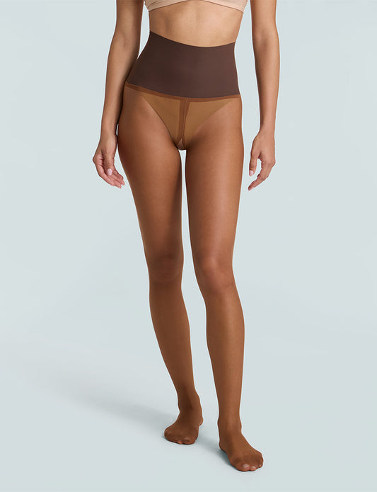 Commando The Essential Sheer Tights in Espresso, alternate view