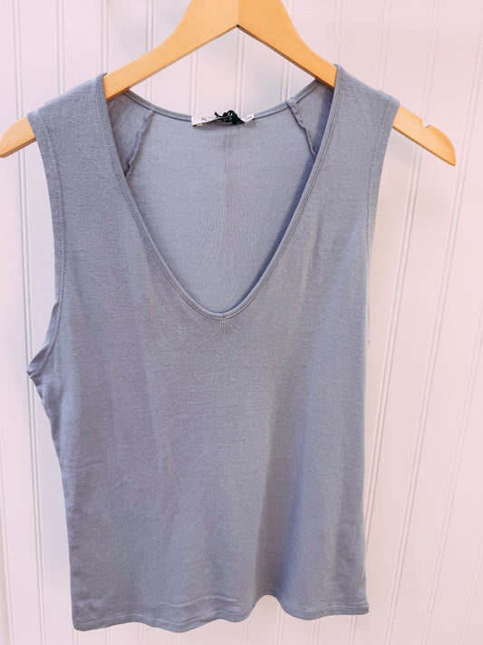 Michael Stars Gai V-Neck Cap Sleeve Tank