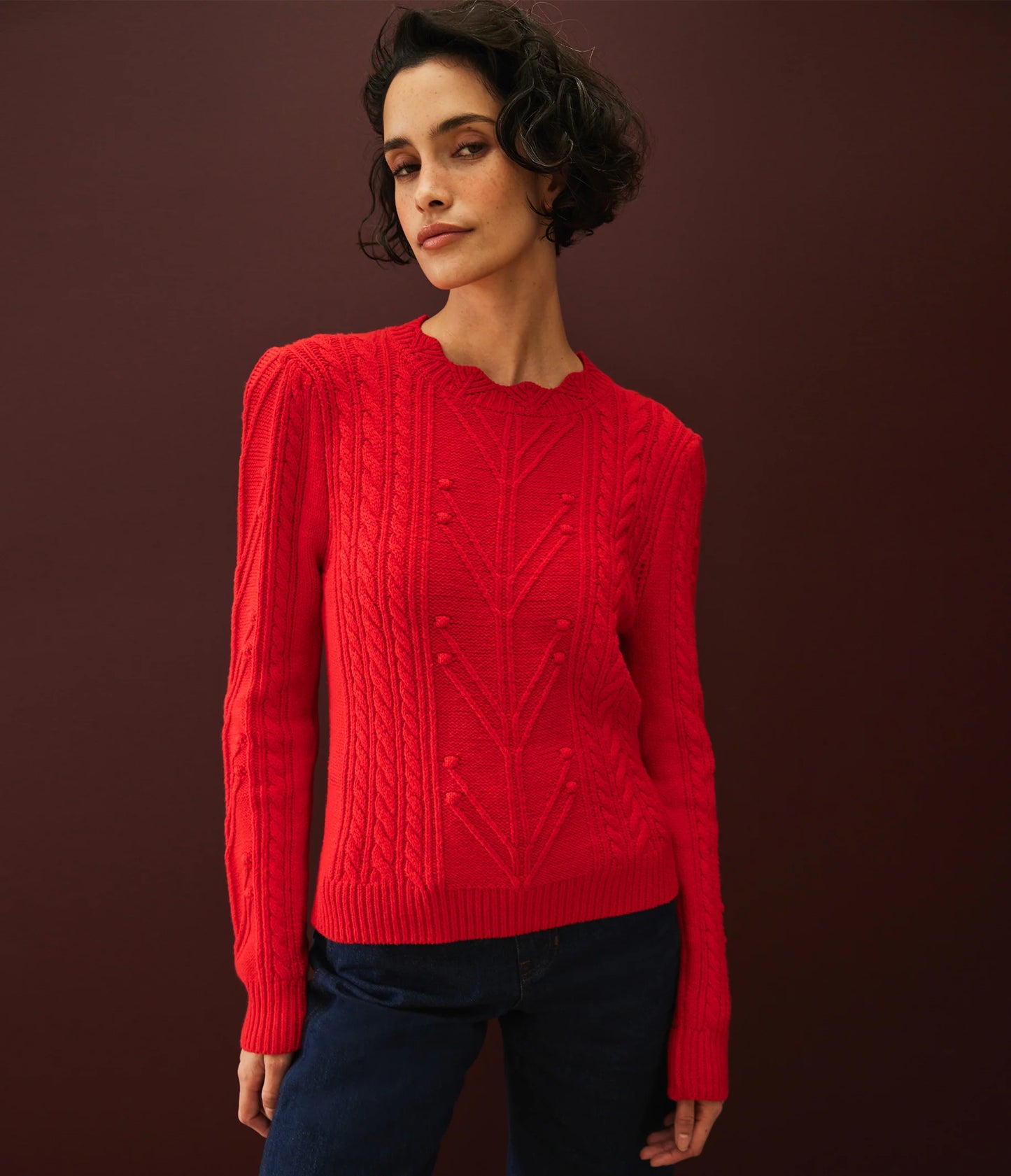 Pia Cable Knit Sweater