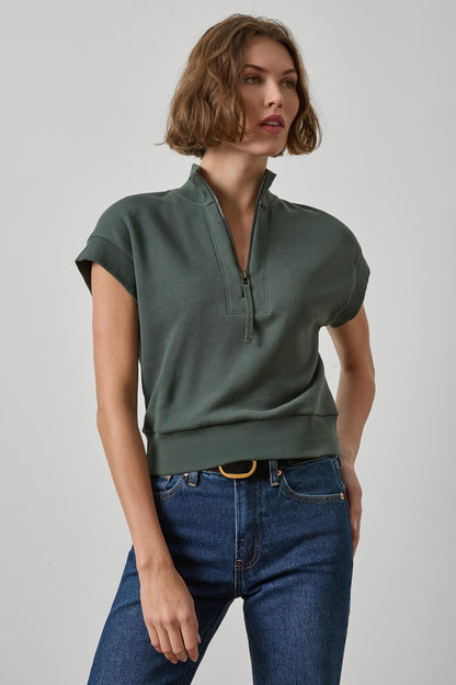 Zip Mock Neck