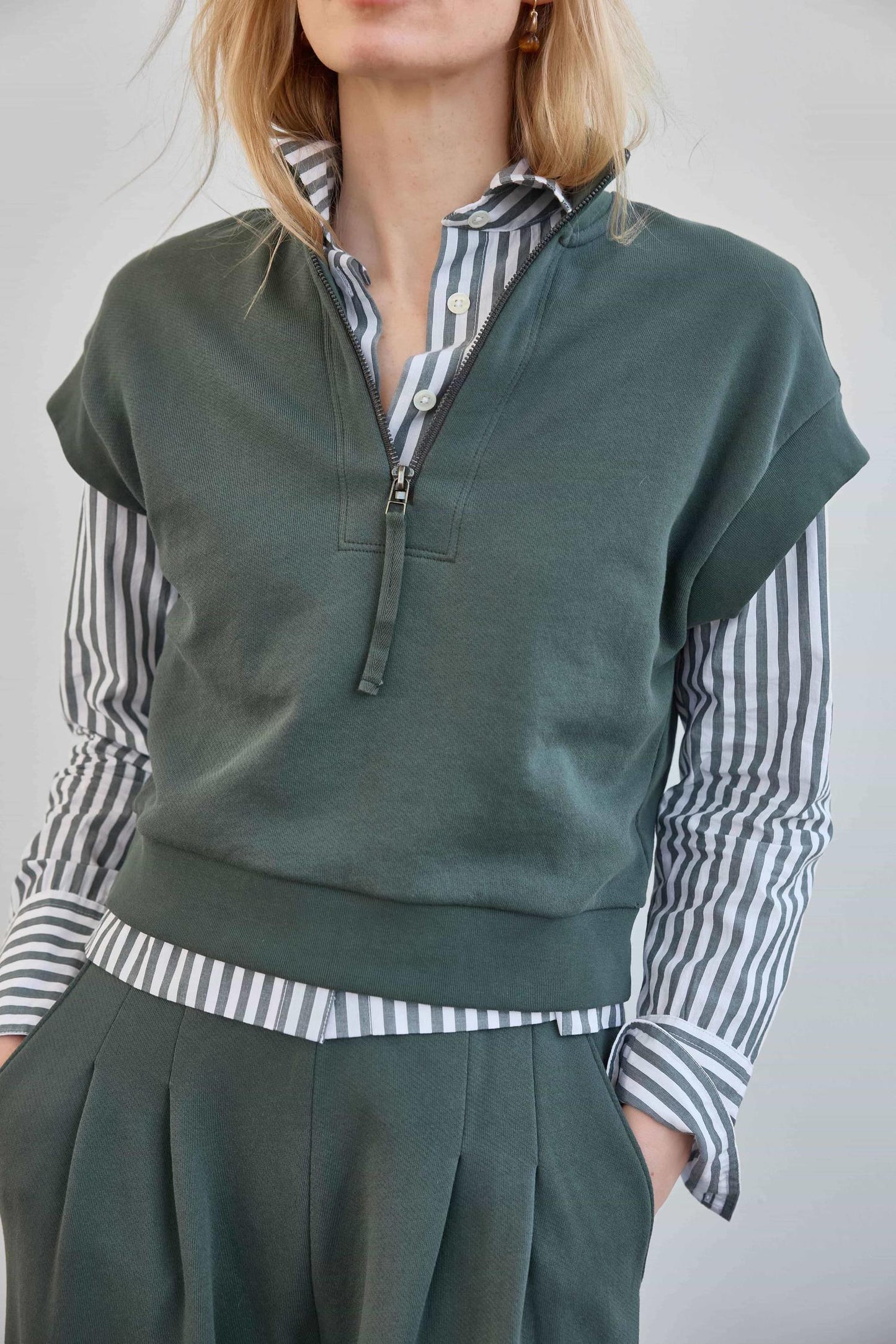 Zip Mock Neck