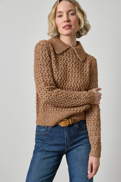 Textured Polo Sweater