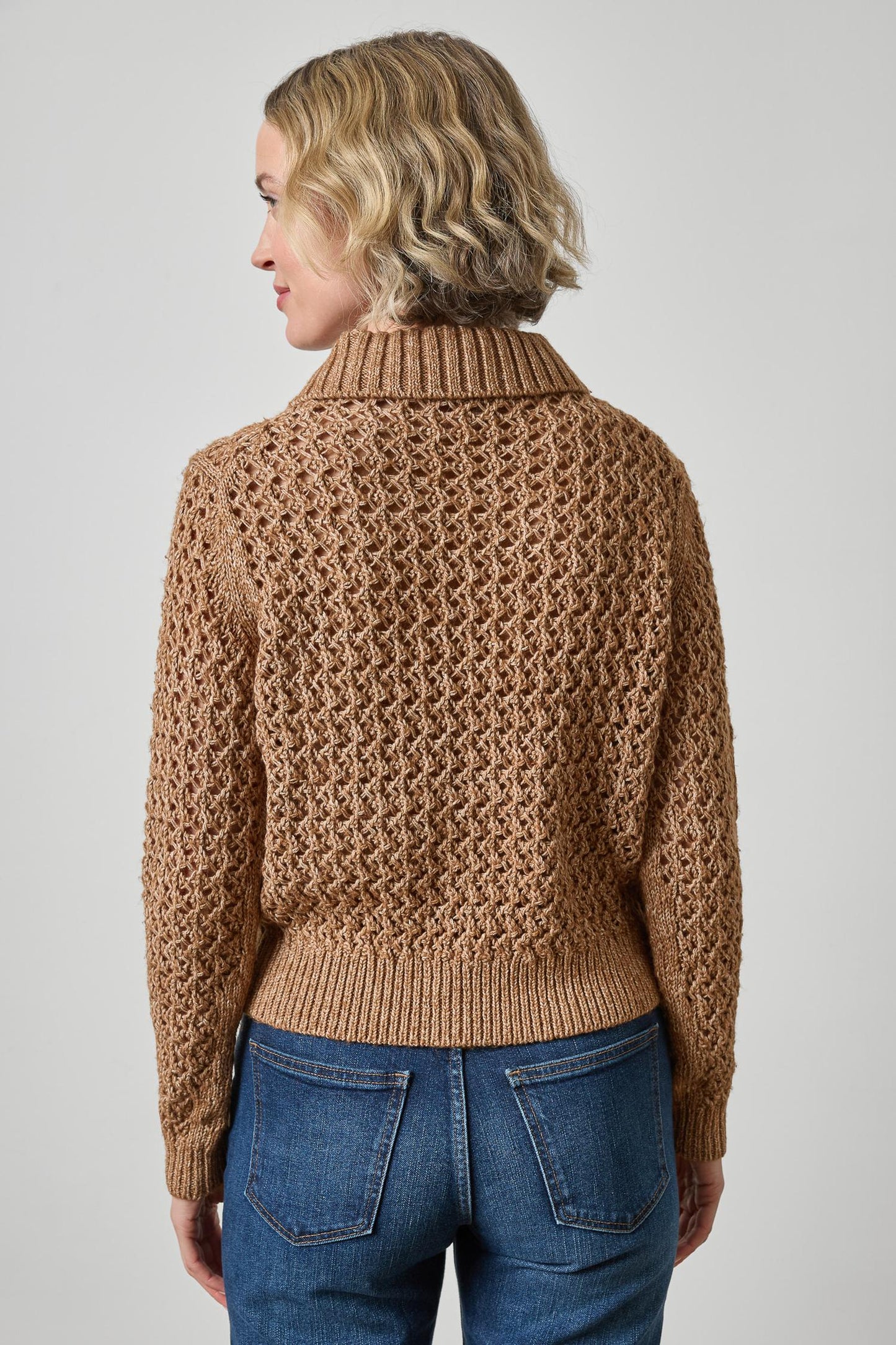 Textured Polo Sweater