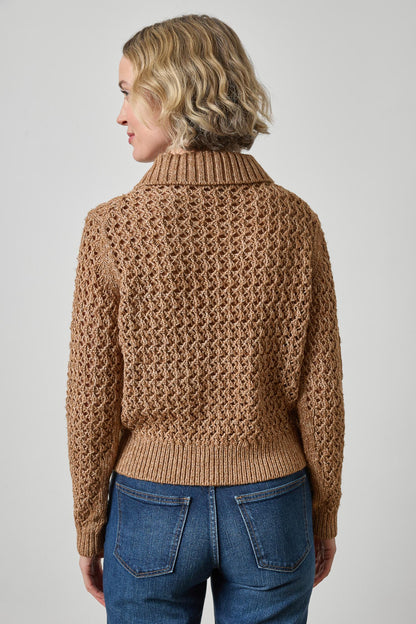 Textured Polo Sweater