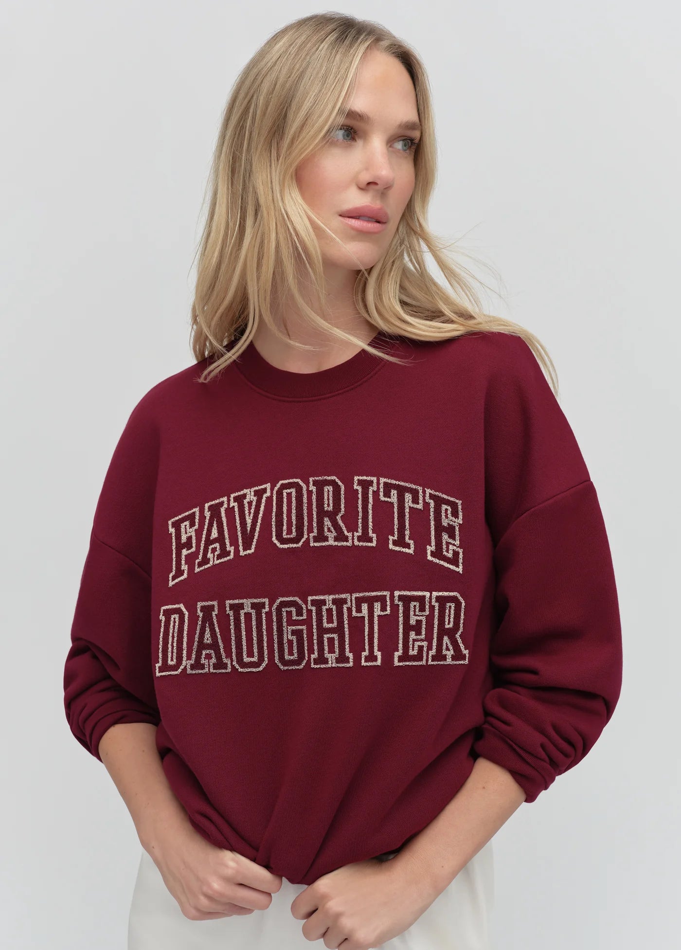 Collegiate Embroidery Sweatshirt