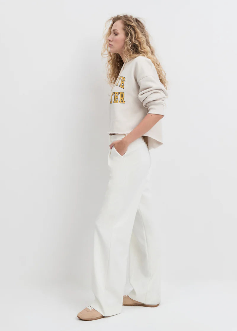 Cropped Collegiate Hoodie