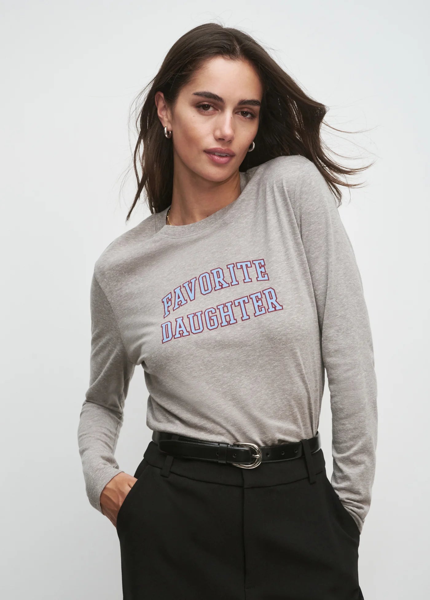 Cropped Collegiate LS Tee