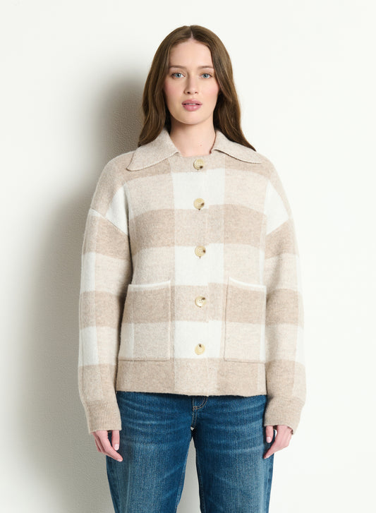Michael Stars Bree Knit Jacket in oatmeal