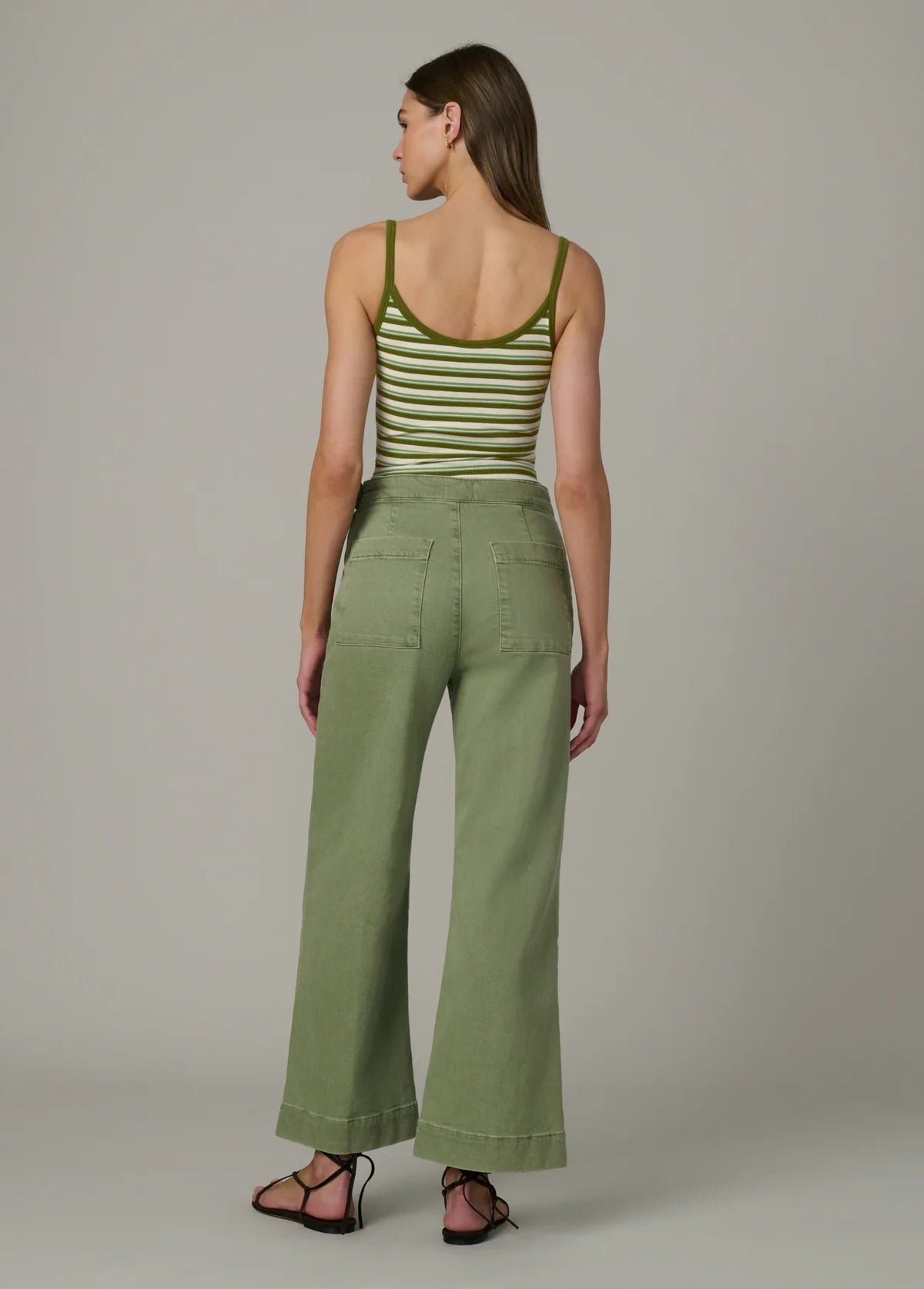 The Side Zip Wide Leg Ankle